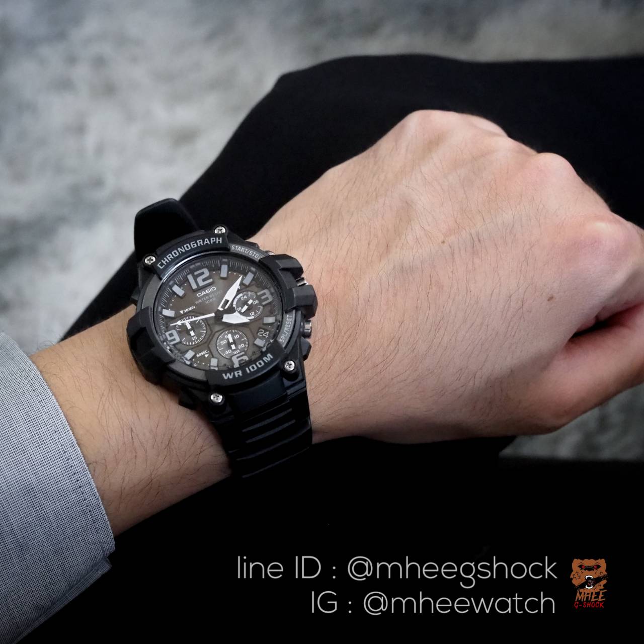 Casio รุ่นนักบิน สีดำ ของแท้ ประกันศูนย์