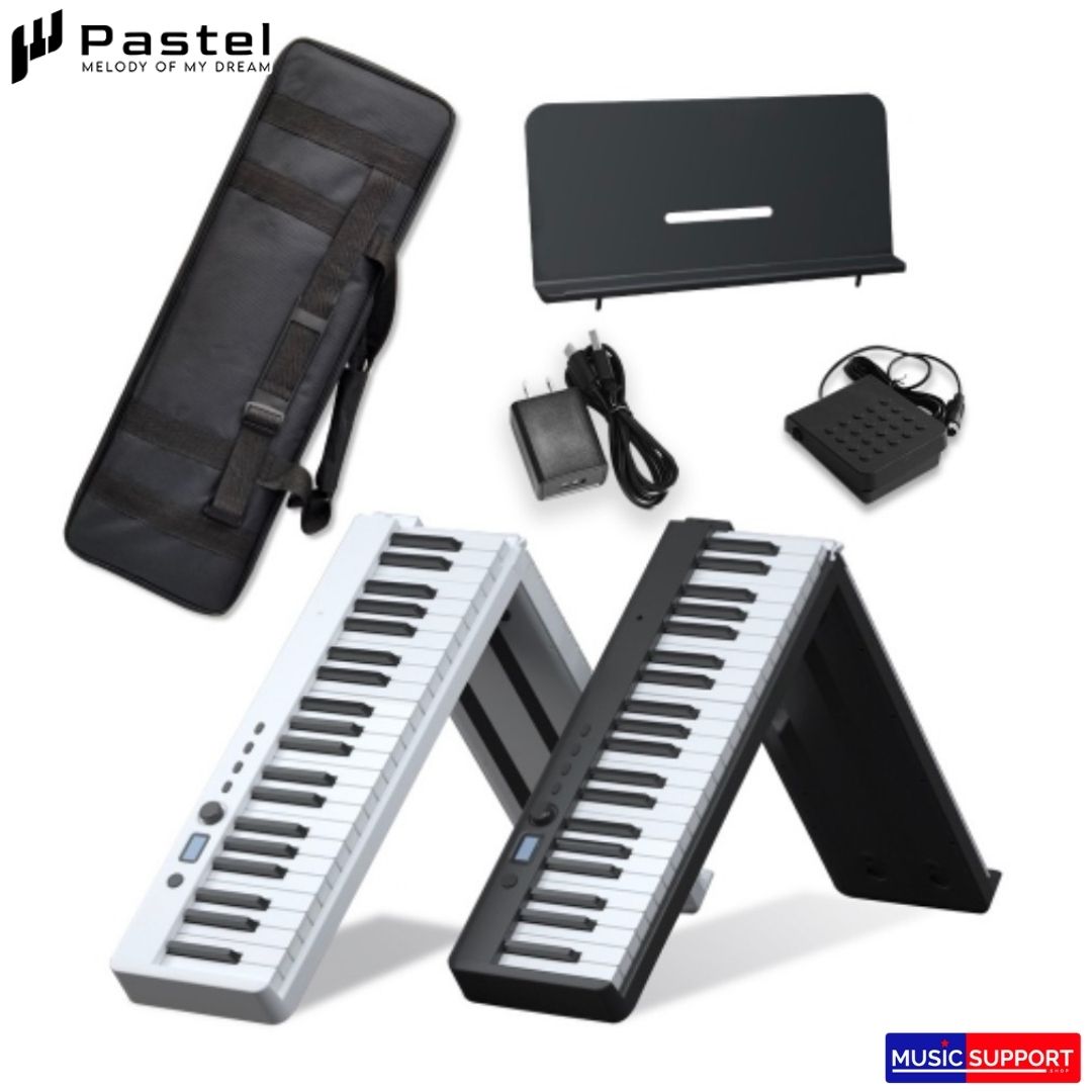 Pastel POPPIANO 88คีย์ คีย์บอร์ด เปียโน พกพา (แบบพับได้)