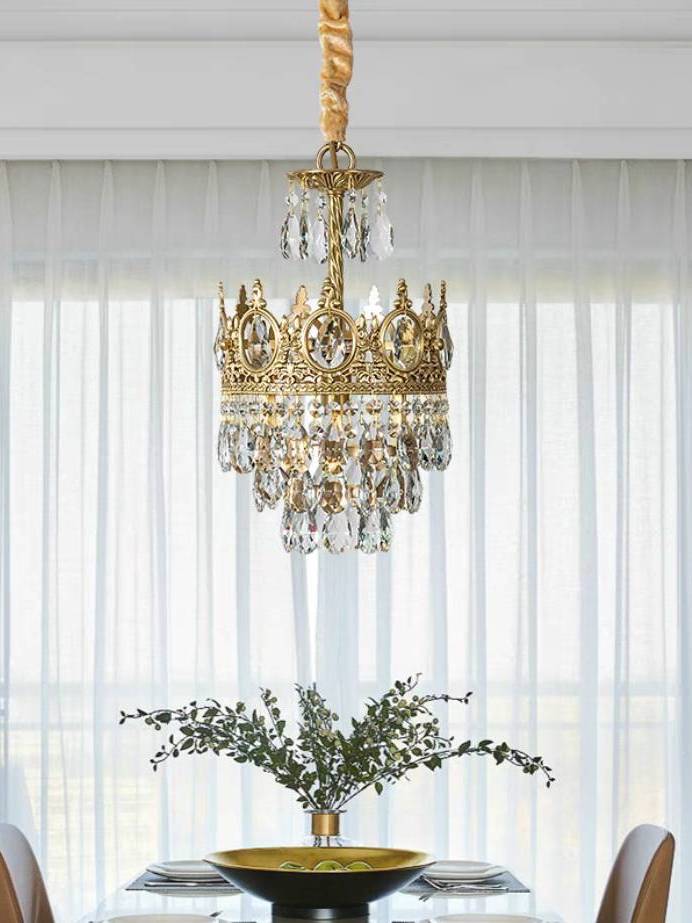 CT214A263 SOTMIA โคมระย้า โคมทองเหลือง Princess Room ไฟCrown ไฟข้างเตียง Chandeliers