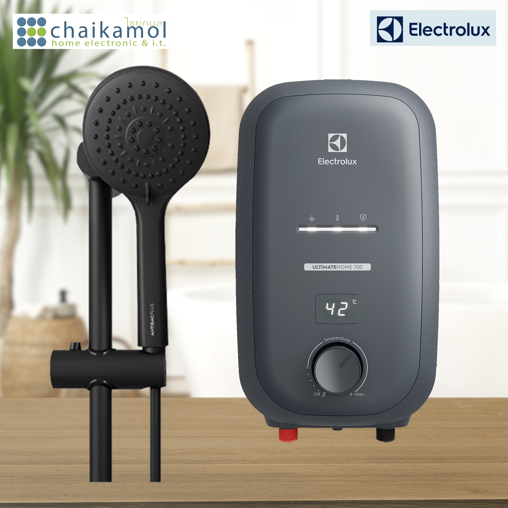 Electrolux เครื่องทำน้ำอุ่น แท็งก์ทองแดง UltimateHome กำลัง 3800 วัตต์ รุ่น EWE381RX1G6