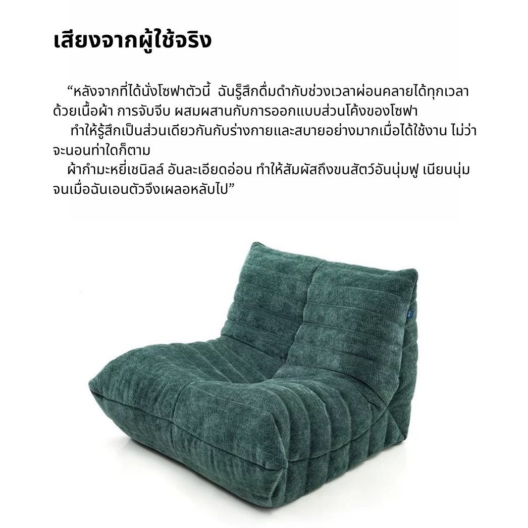 โซฟาสูญญากาศ โซฟา โฟมฟองน้ำ คุณภาพสูง ทนทาน ผ้าเชนิลล์ สัมผัสนุ่มสบาย compressed sponge sofa ZEITAKU CT234D133