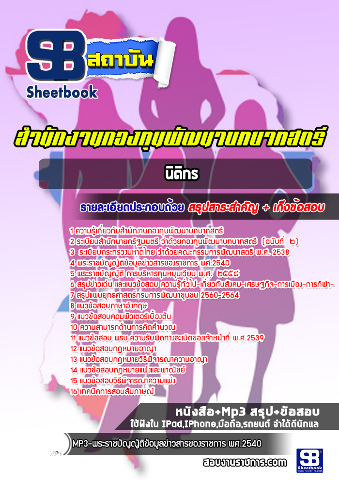 แนวข้อสอบนิติกร สำนักงานกองทุนพัฒนาบทบาทสตรี