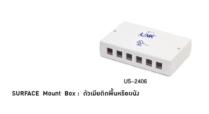 US-2406 Surface White Mount Box 6 Port 1 Pack = 10 Units