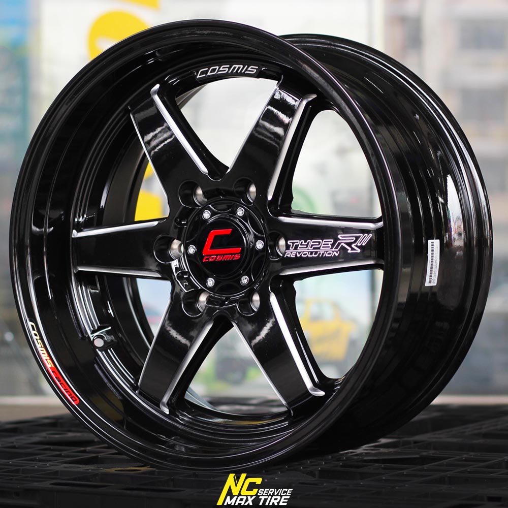 ล้อแม็กขอบ18 / Cosmis : Type-R Revolution / 18x8.5 6H139.7 ET22 / ล้อแม็กสีดำCNCข้างก้านCNCตัวหนังสือ / ล้อแม็กสำหรับรถกระบะ / NCล้อแม็ก