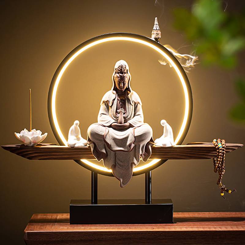 CT125B082 HAOYUN โคมไฟเจ้าแม่กวนอิม เจ้าแม่กวนอิม เจ้าแม่กวนอิมประทานพร โคมไฟLed ของตกแต่งห้อง