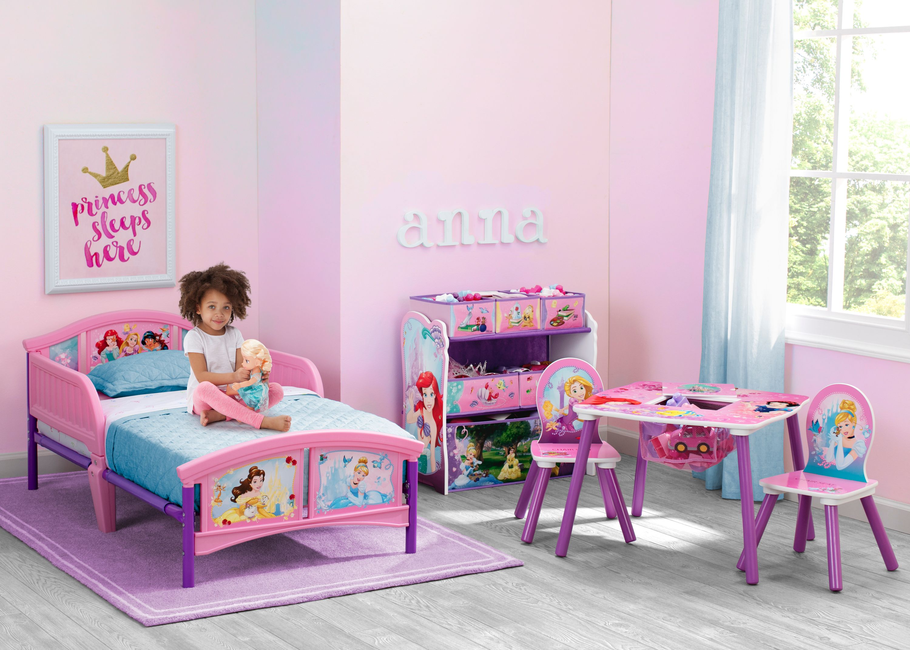 Delta Children Disney Princess Multi-Bin Toy Organizer ชั้นเก็บของเล่นเด็ก
