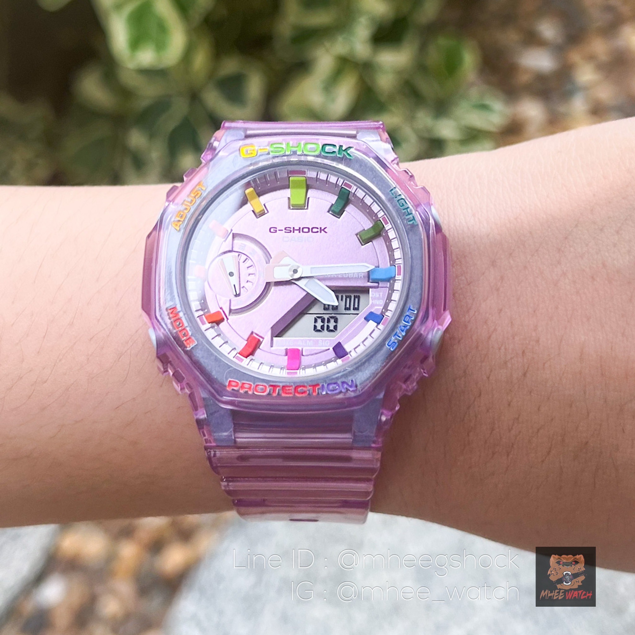 G-Shock Purple Jelly Transparent Rainbow Dial