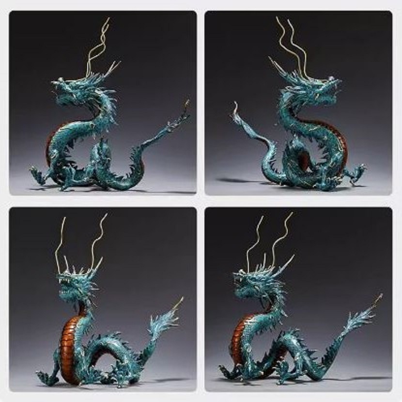 CT202B138 HAOYUN Copper dragon ornaments มังกร มังกรเนื้อทองแดง ของขวัญ Gifts