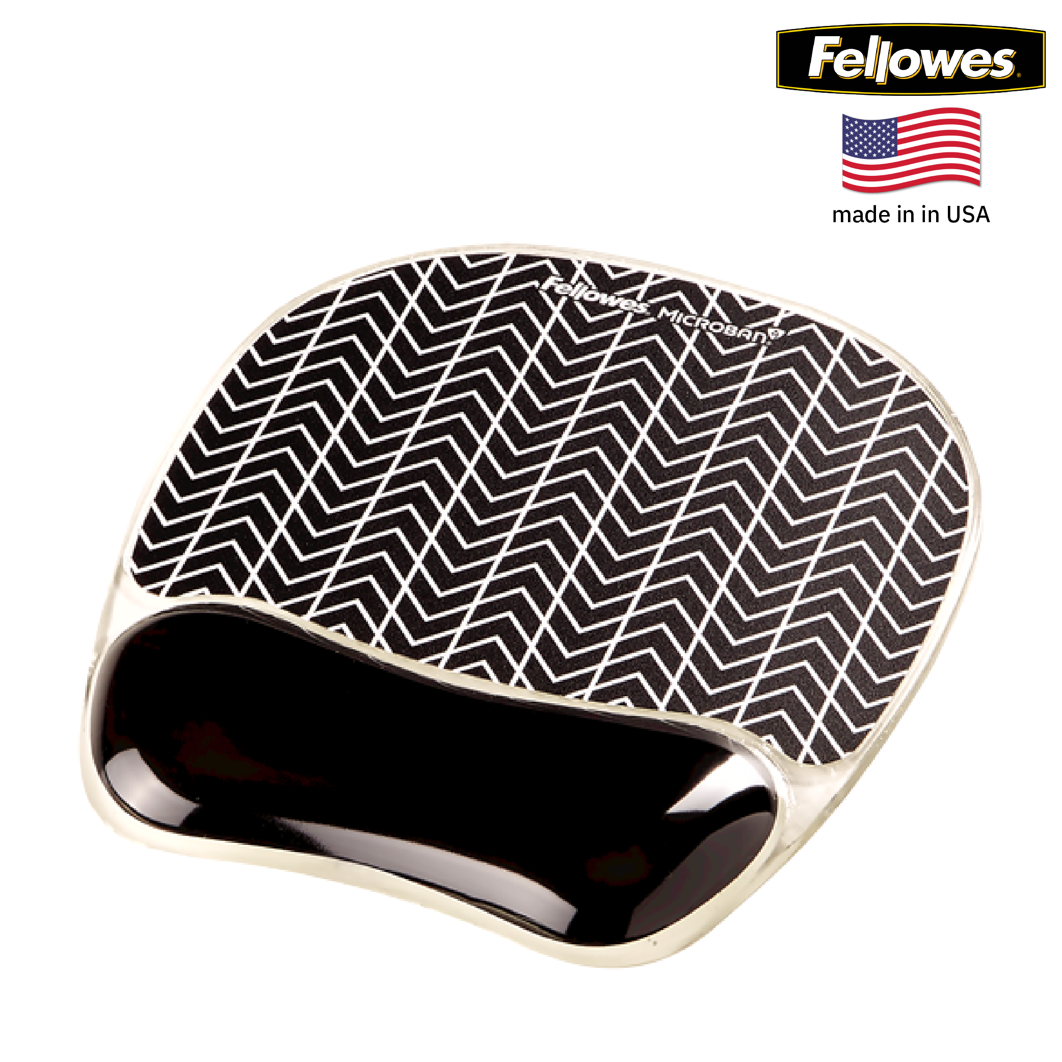 แท่นเจลรองข้อมือเพื่อสุขภาพ สำหรับเมาส์ เฟลโล่วส์ Mousepad Wrist Support - Chevron