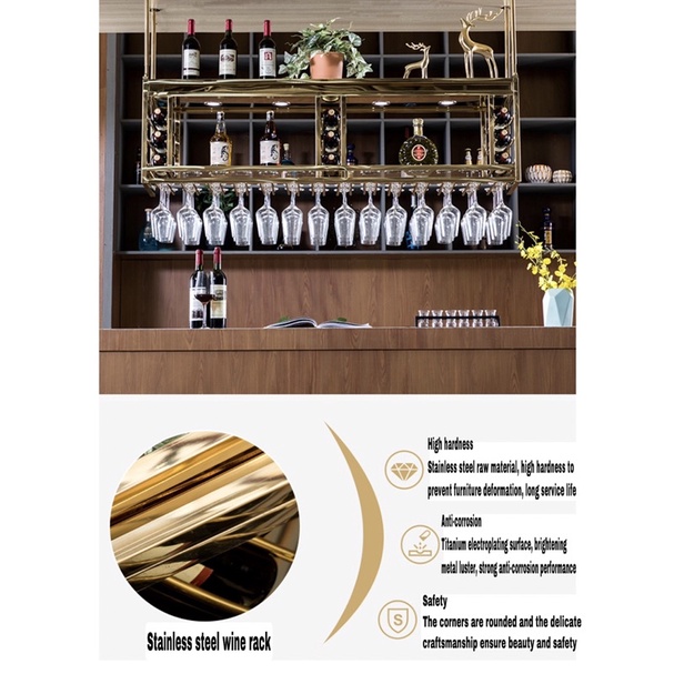 CT091D036 MIRIKITEKI #บาร์แขวนแก้วไวน์ บาร์แขวนแก้ว สไตล์ Modern Luxury ชั้นแขวนแก้วไวน์หรู #บาร์แขวนแก้วไวน์