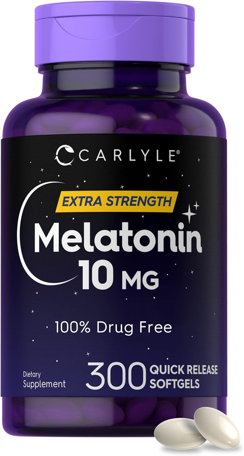Carlyle Melatonin 10 mg เมลาโทนินเพื่อการนอนหลับ ชนิดซอฟท์เจล