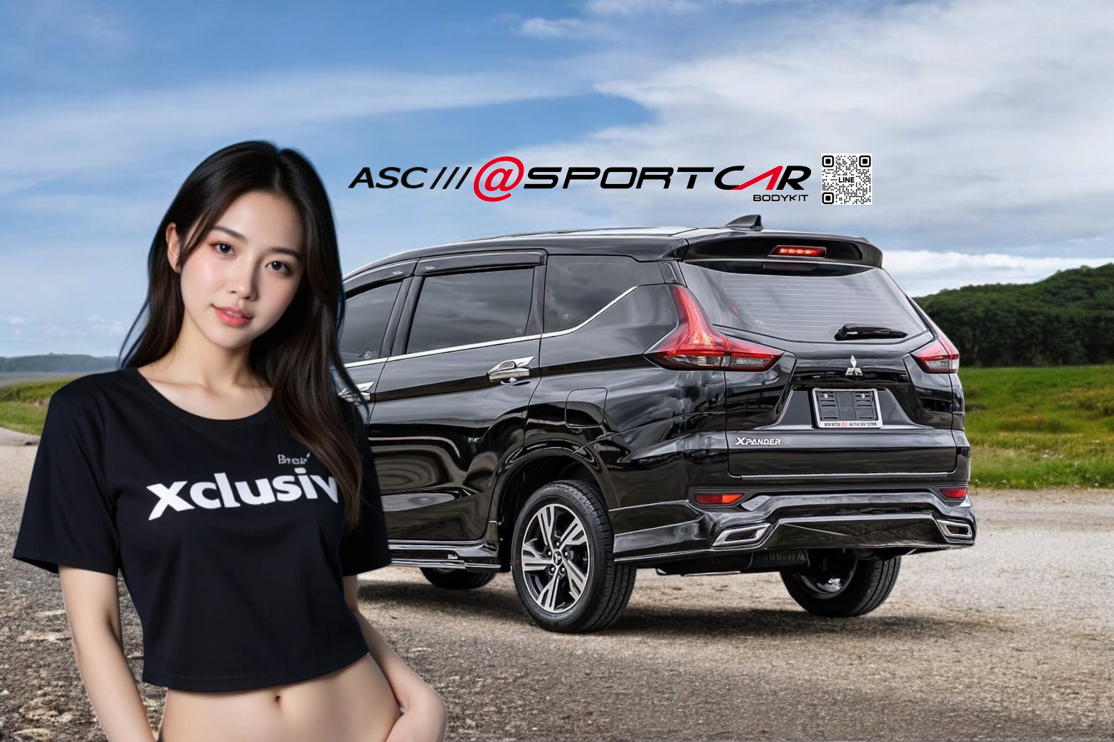 ชุดแต่ง Xpander ทรง Xclusiv Plus - vip style สเกิร์ตรอบคัน Xpander แต่งสวย, ของแต่ง Xpander, Xpander แต่ง VIP, Xpander GT แต่ง