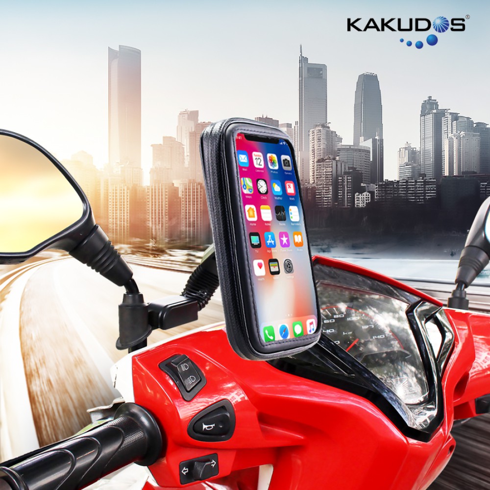 ที่จับโทรศัพท์มือถือติดกระจกมองข้างรถมอเตอร์ไซค์ แบรนด์ KAKUDOS Bike Holder รุ่น MK-807