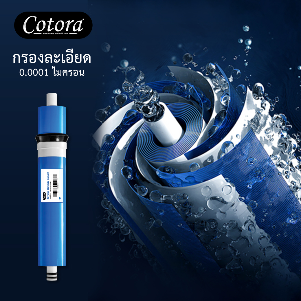 Cotora ไส้กรองเมมเบรน RO Membrane 50 / 75 / 100 / 150 GPD