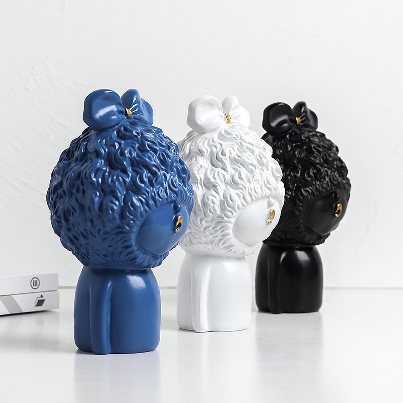 TH000B040 FAMITOSS ของแต่งห้อง ของแต่งบ้าน ที่ทับกระดาษ ที่ทับกระดาษน่ารัก ของตั้งโชว์ ของตั้งโต๊ะ ผมหยิก ตุ๊กตาผมหยิก