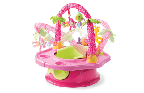 Summer Infant Super Seat Deluxe Island Giggles Girl เก้าอี้ทานข้าวเด็ก,เก้าอี้หัดนั่ง พกพาได้ พร้อมของเล่น