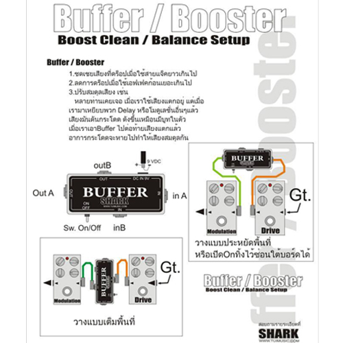 เอฟเฟคกีตาร์ SHARK Effect Buffer