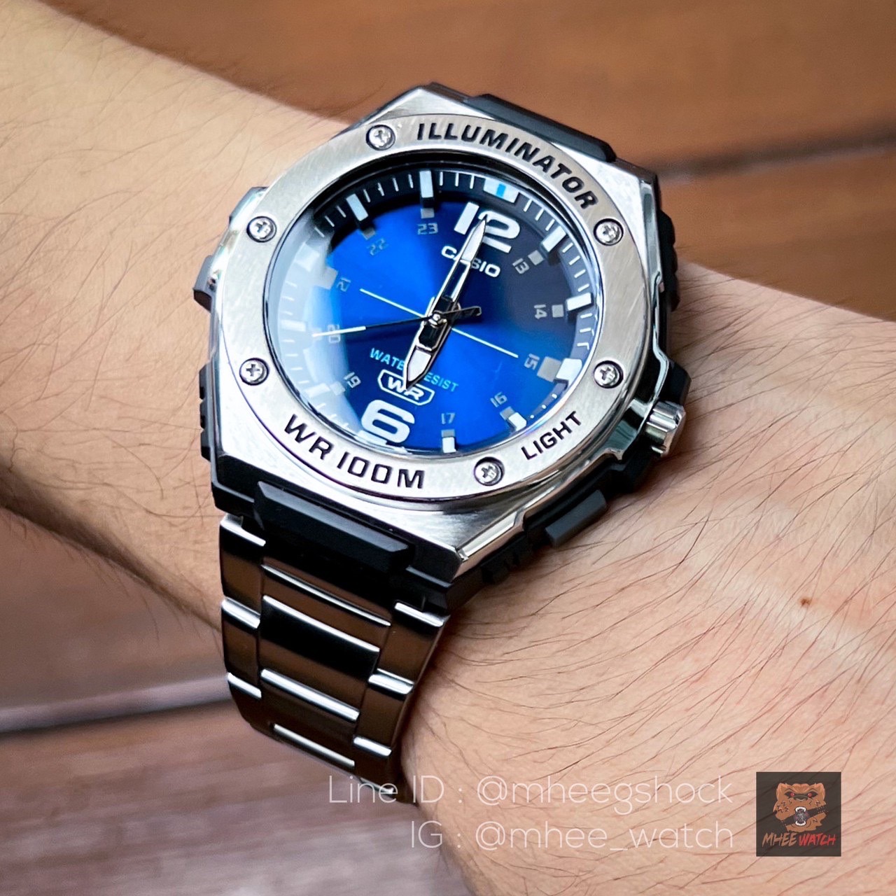 Casio ทรง g-steel blue dial ใหม่ล่าสุดไฟLED ดับแบบSmooth หายากมาก