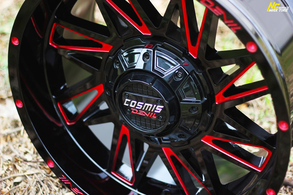 ล้อแม็กออฟโรดขอบ18 / Cosmis Devil Spin-82 / สีดำcncแดง / 18x9.0 6H139.7 ET0