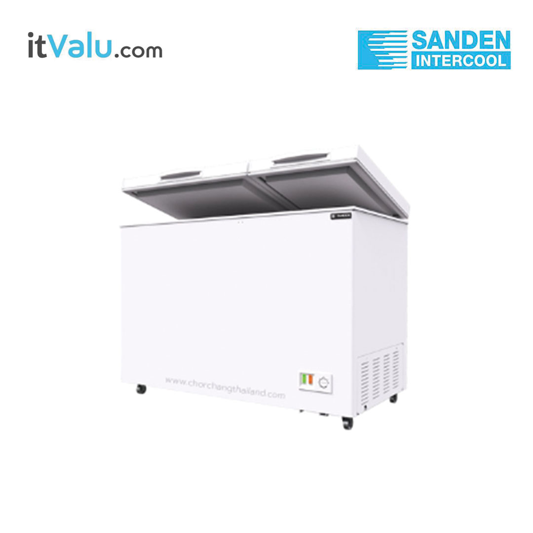 ตู้แช่ฝาทึบ Sanden 2 ระบบ แช่เย็น-แช่แข็ง รุ่น SDH-0225 ความจุ 5.4 คิว ช่องแช่แข็ง 154 ลิตร / 2.3 คิว ช่องแช่เย็น 66 ลิตร ขนาดตู้ 100 x 61.5 x 88.5 ซม. การรับประกันความเย็น : 1 ปี คอมเพรสเซอร์ 5 ปี