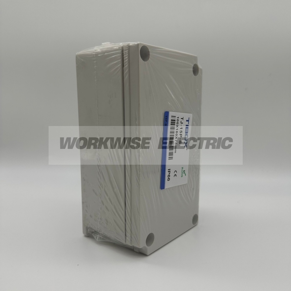 "TIBOX" TJ-15P-S กล่องพลาสติก พร้อมเทอร์มินอลบล็อก (Plastic Terminal Block Box IP66) 15Pole 10A Size : 180x100x75 mm.