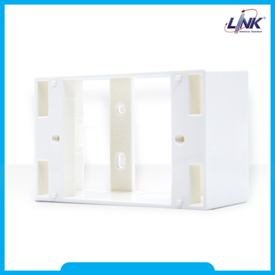 US-2015WH : Plastic WALL BOX 2 X 4" (ลึก 38 mm.) กล่องพลาสติกติดผนังลอยของ LINK