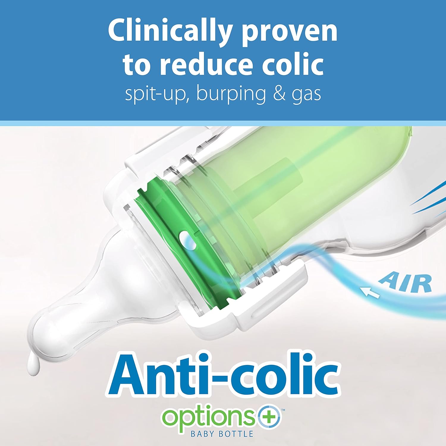 สินค้าพรีออเดอร์ ขวดนมเด็กป้องกันอาการโคลิค Dr. Brown's Natural Flow Anti-Colic Options+ Narrow Baby Bottles แพค 4 ขวด