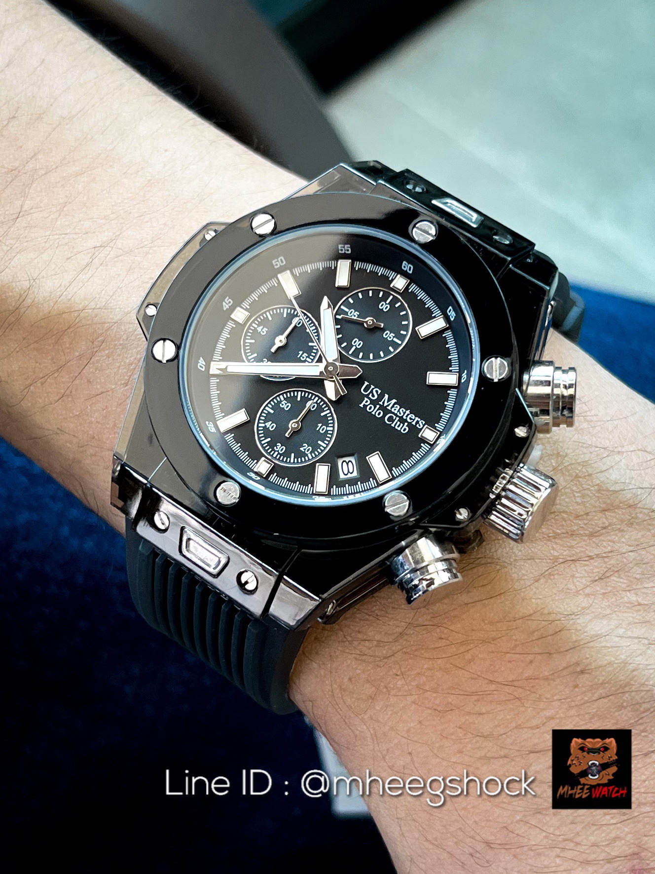 US Master Polo Club นาฬิกาข้อมือผู้ชาย รุ่น USM-DI01-IPB สี PLATING BLACK