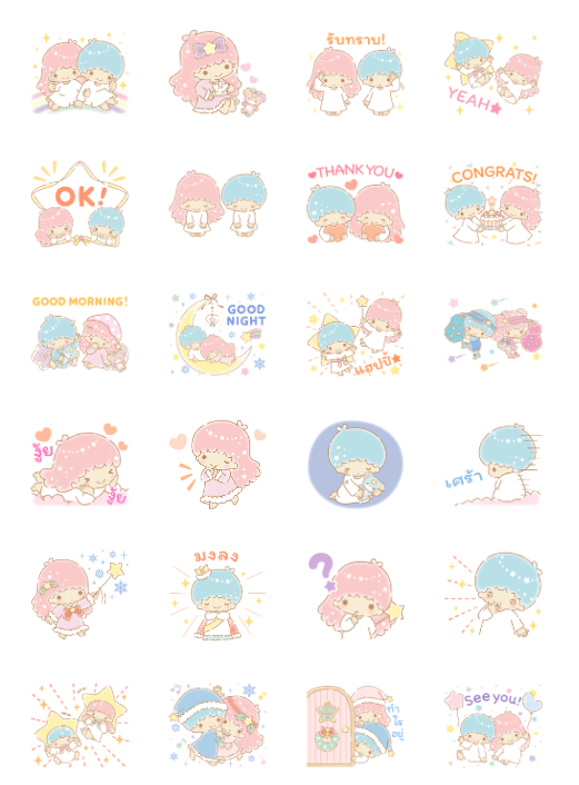 ขายสติกเกอร์ไลน์ ลิตเติ้ลทวินสตาร์ สติกเกอร์เอฟเฟกต์