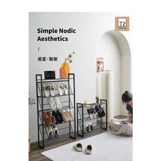 CT101D043 ZEITAKUMS #ชั้นวางรองเท้า ชั้นวางรองเท้าสีทอง Furniture Modern ที่วางรองเท้าNordic style