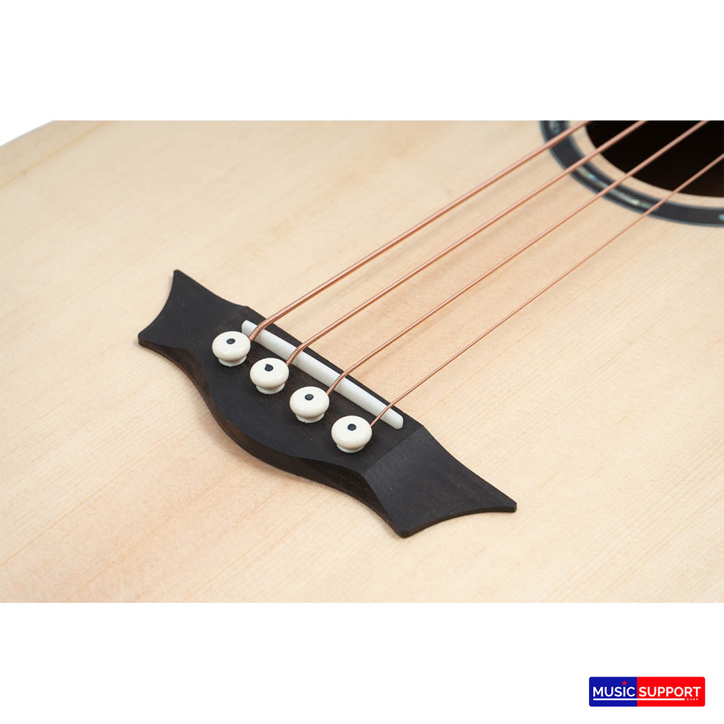Kazuki Acoustic Electric Bass เบสโปร่งไฟฟ้า Top Solid รุ่น SOUL ABASS + กระเป๋า