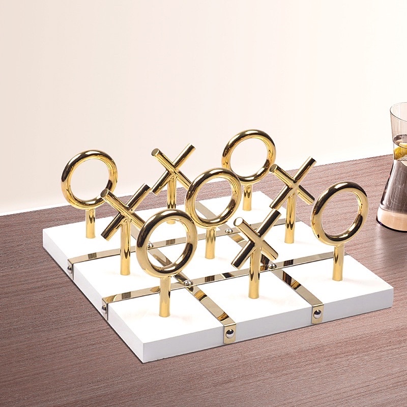 C1090H007 OMOCHA #Checkerboard ornaments กระดานOX Modern luxury model เกมOX Chessboard ของแต่งบ้านหรู