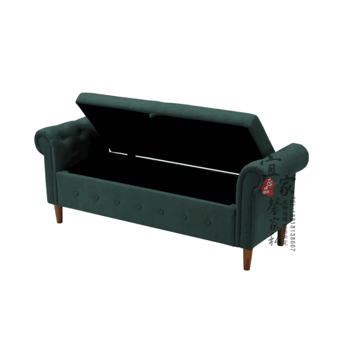 CT172D074 ZEITAKU โซฟาปลายเตียง โซฟาเปิดใส่ของได้ โซฟายาว โซฟาห้องนอน โซฟาผ้า