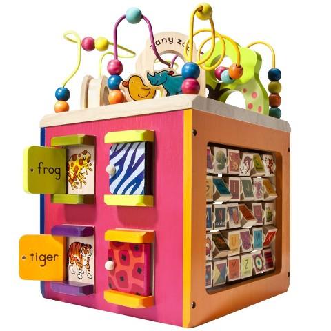 B.Zany Zoo Wooden Activity Cube กล่องกิจกรรมไม้ 5 ด้าน (สินค้าขายดี)