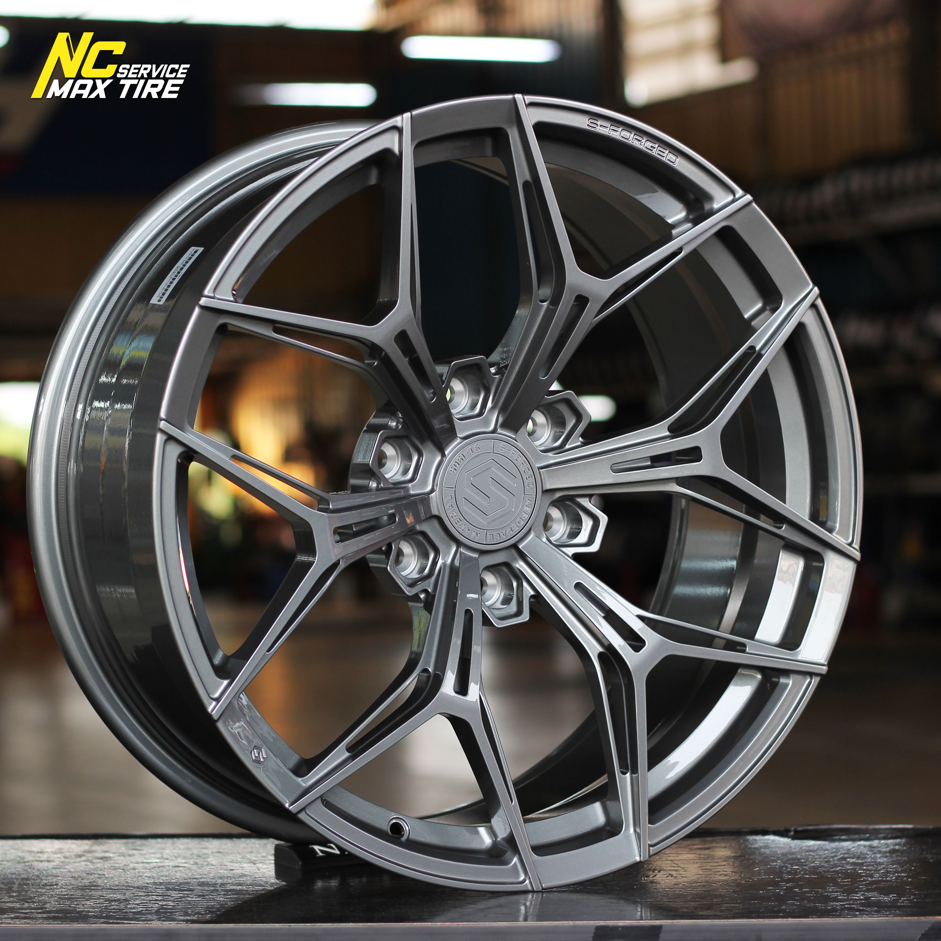 ล้อแม็กฟอร์จขอบ20 / S-Forged / สำหรับ SUV PPV และ กระบะตัวสูง / 20x9.0 6H139.7 ET15 / สีเทากัล / ราคารวม4วง / NCmaxtire