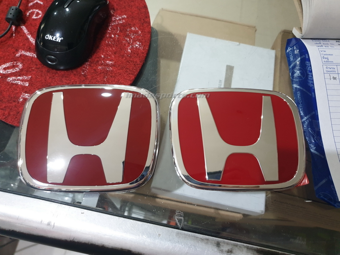 Logo Honda Type R สปอร์ตหน้า หลัง และพวงมาลัย (แดง/ดำ/ดำแดง)