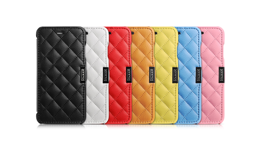 เคสหนัง iPhone 6 / 6S แบรนด์ iCarer รุ่น Microfiber 604 ออกแบบการใช้งานแบบเปิดข้าง สไตล์ Matelasse พร้อมระบบแม่เหล็กช่วยในการปิด/เปิด, ทำจากหนัง Microfiber (Microfiber leather) ทนทานและนุ่มมือเป็นพิเศษ