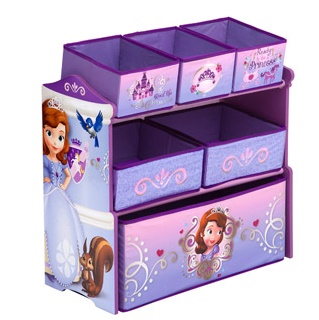 Delta Disney Sofia the First Multi-Bin Toy Organizer, Lavender