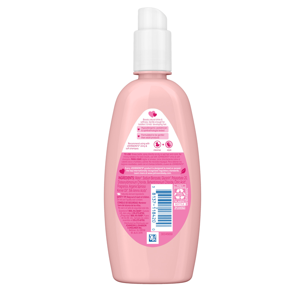 Johnson's Kids Shiny & Soft Tear-Free Kids' with Argan Oil & Silk Proteins สเปรย์จอห์นสัน คิดส์ ช่วยผมนุ่มลื่น