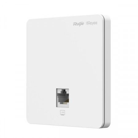 Reyee RG-RAP1200(F) AC1300 Dual Band Wall-Mounted Access Point, 2 10/100base-t Ethernet port include 1 uplink port , Ruijie Cloud app management