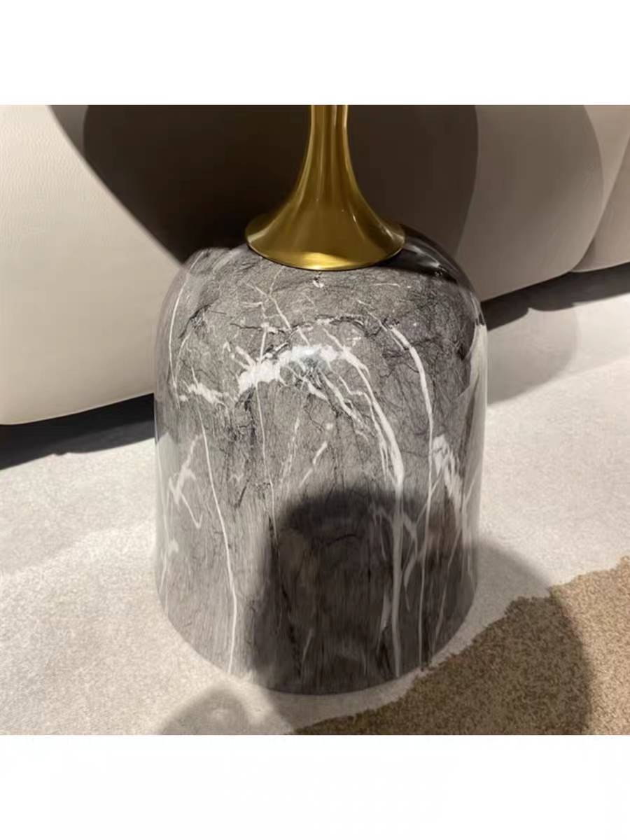 CT217D114 ZEITAKU โต๊ะกลมหินอ่อน โต๊ะกลมเล็ก มุมแขกสุดหรูน้ำหนักเบา Sofa side table Bedside table