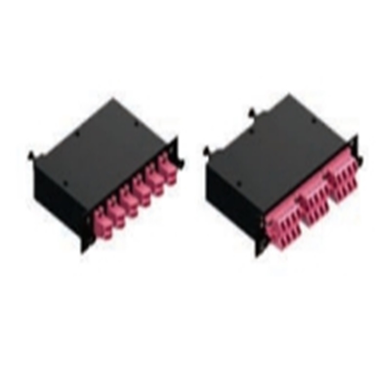 DC-20343A OM4 , 24C 2X MPO - LC CASSETTE LGX, Snap-In ตลับ MPO - LC