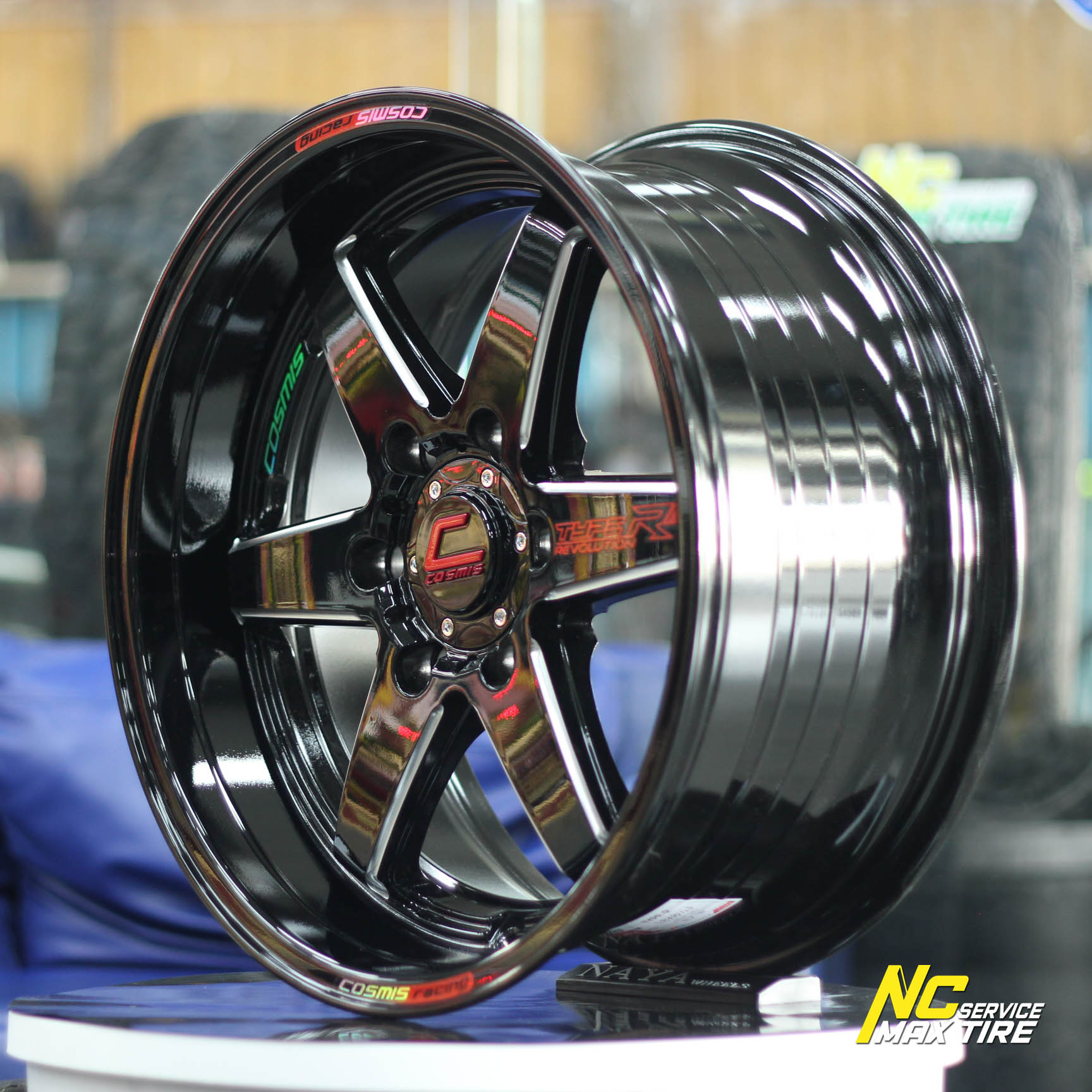 ล้อแม็กขอบ18 / รถกระบะ / Cosmis Type-R Revolution / ดำข้างก้านCNCเงา / 18x8.5 6H139.7 ET25