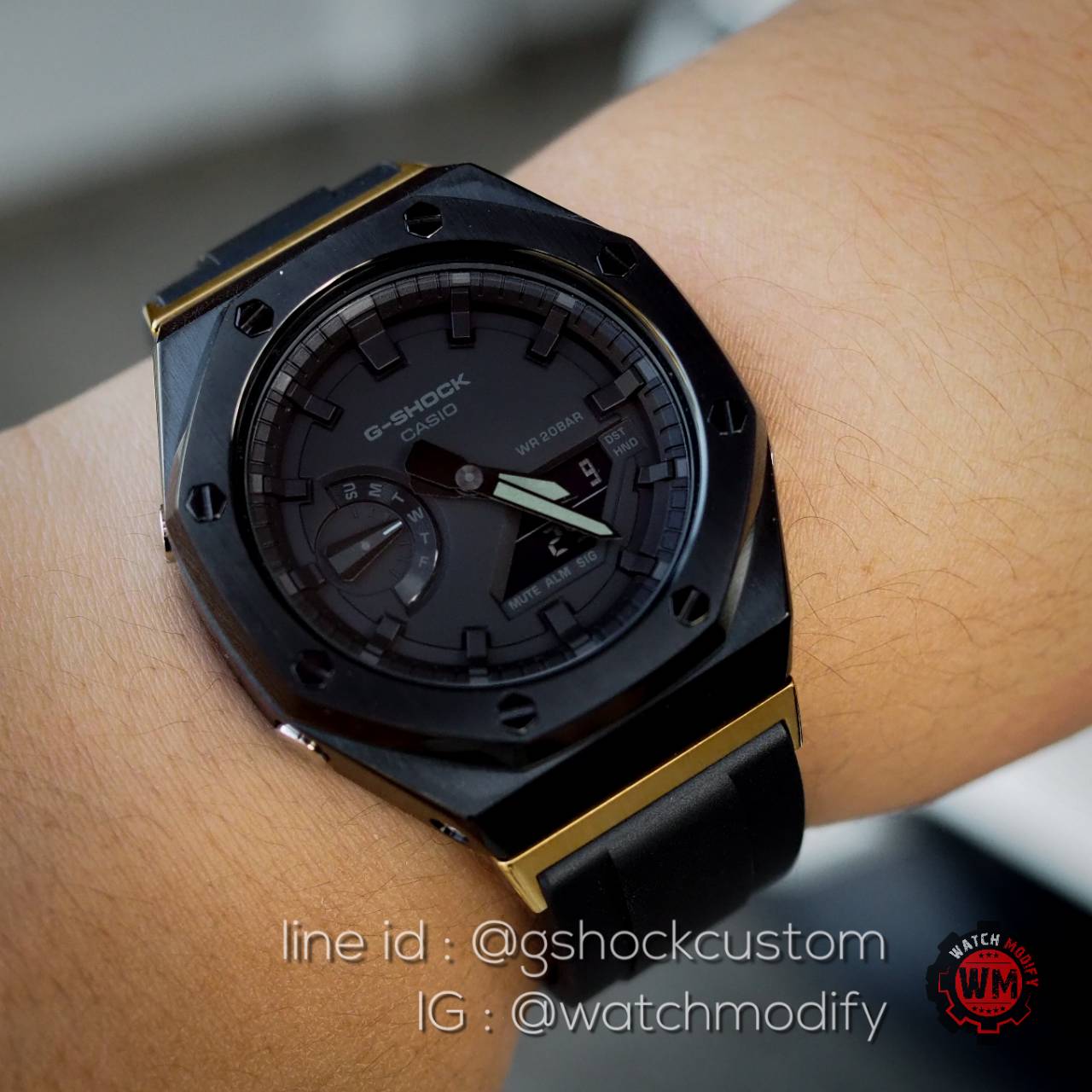 Casioak GA-2100-1A1 AP Metal สาย Sport Rubber Butterfly