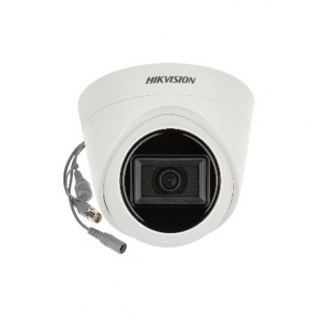 HIKVISION DS-2CE78H0T-IT1F(C) Analog Turret Camera 2.4mm, 2.8mm, 3.6mm fixed focus lens, 5M CMOS high quality imaging, 30m Smart IR, Water proof and Dust resistant IP67