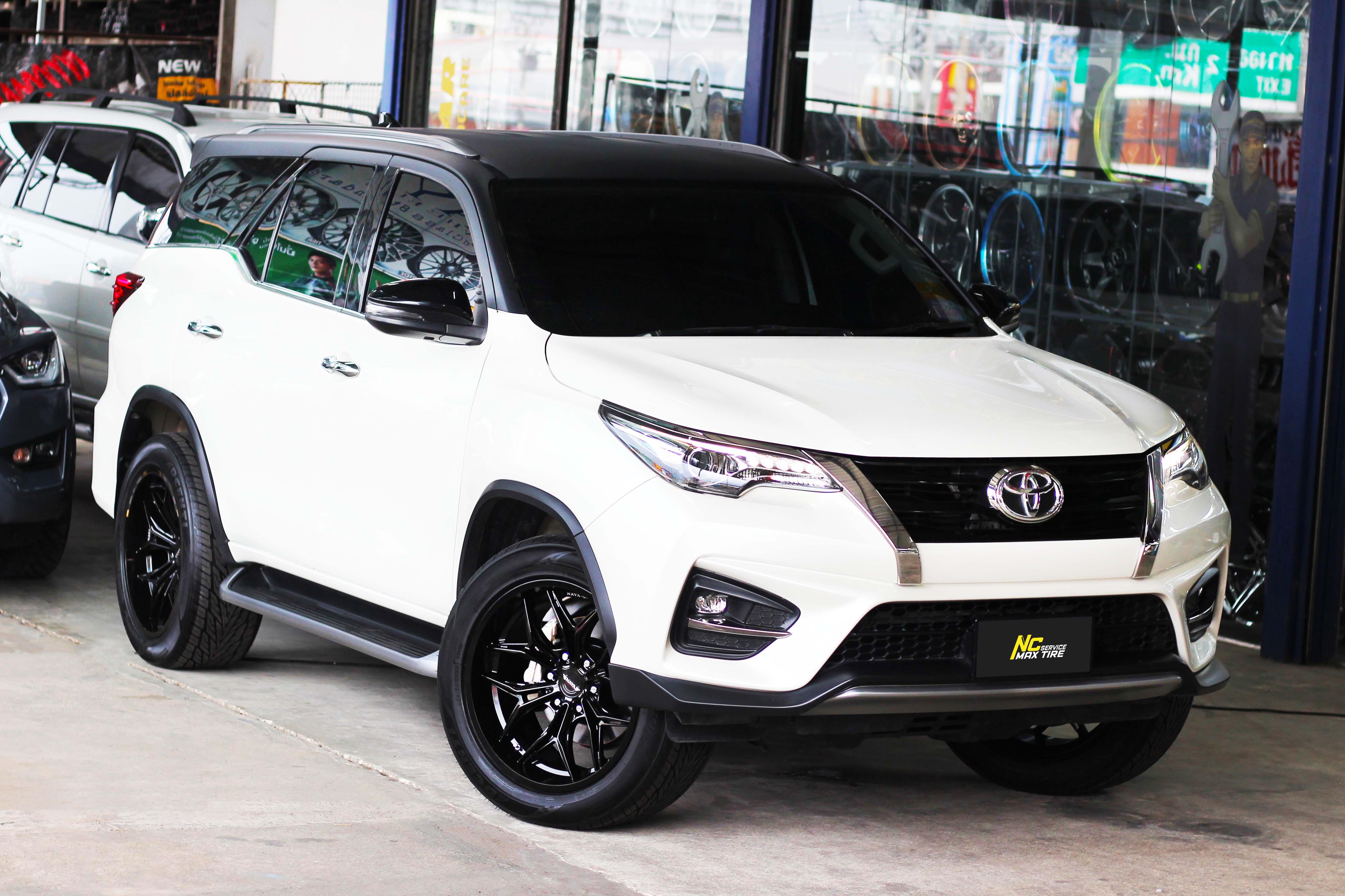 NCรีวิว.EP685 TOYOTA FORTUNER TRD NAYA Wheels : ALPHA-T63 20x9.5 6H139.7 ET0 ล้อแม็กสีดำเงาทั้งวง NCล้อแม็ก
