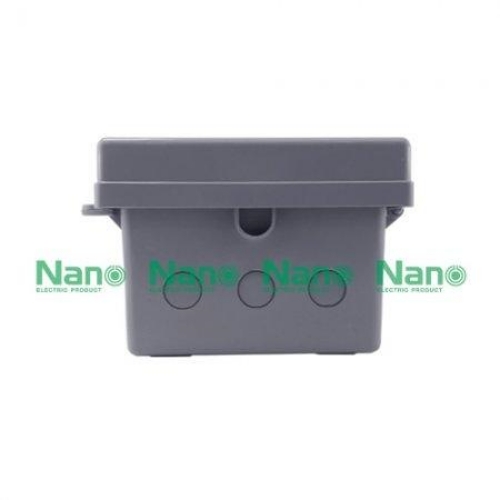 NANO Electric® NANO-101G ตู้กันน้ำพลาสติก มีหลังคา ฝาทึบ ขนาด 8x12.5x6 นิ้ว (209.5x318x151 mm) สีเทา