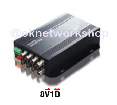 VCC-0810SR 8V1D Video RECEIVER 8 CH w/Data Singlemode BNC/RS485 - 1 x FC(SM) Analog CCTV FO Converter 20 Km.