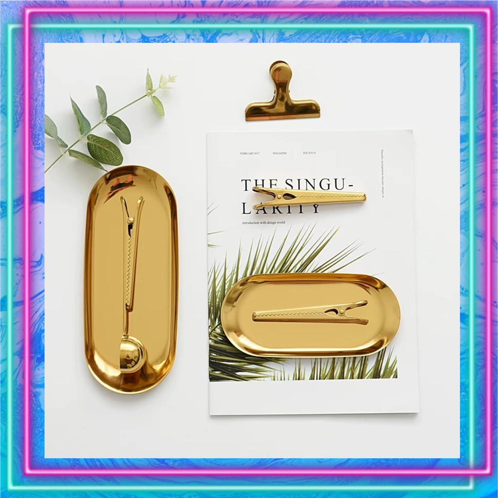 TS061D038 HOMMY ถาดสแตนเลส ถาดใส่อาหาร ถาดวางของ ถาดทองยาว ถาดทองยาวทอง ถาดทอง