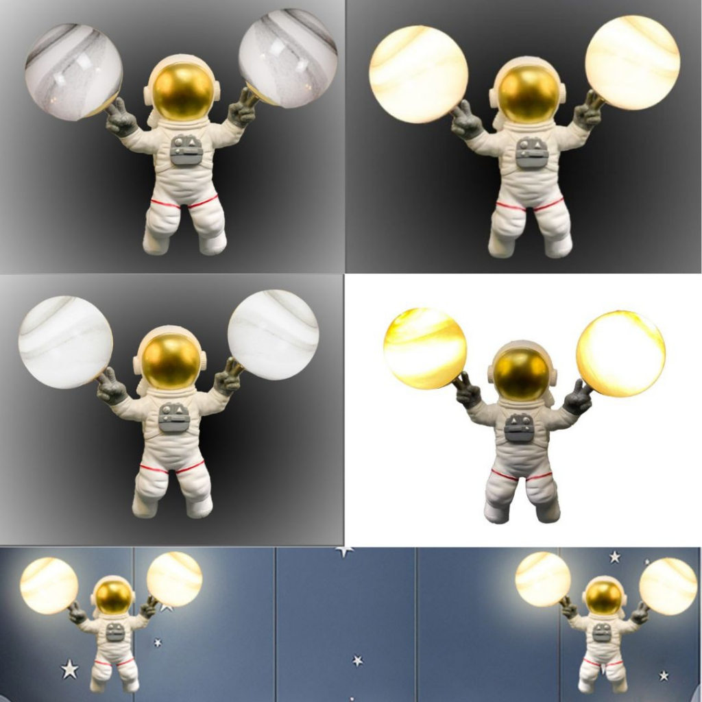 CT169A116 SOTMIA โคมไฟติดหัวนอน โคมไฟติดผนัง ไฟอวกาศ ไฟมนุษย์อวกาศ โคมไฟแต่งห้องเด็ก โคมไฟ